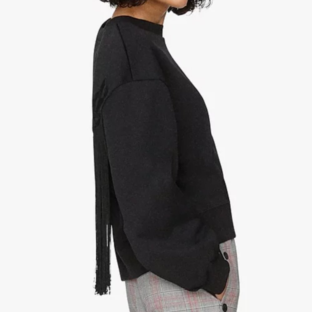 MCM Women's Laurel Fringe Tassel Sweatshirt Made in Italy